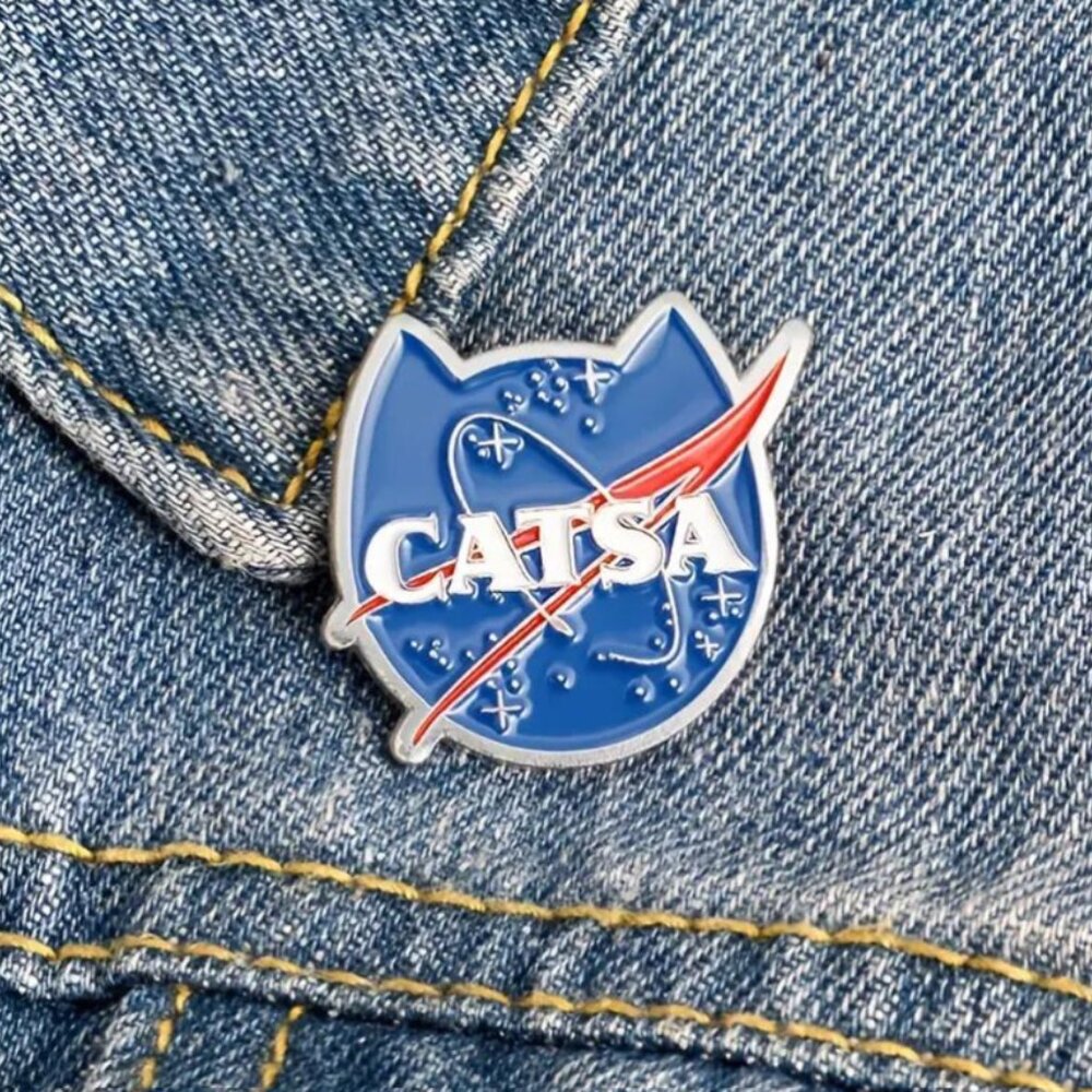 CATSA Enamel Pin - Cute Space Cat NASA-Inspired